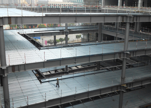 百事食品（上海）生產基地建設項目鋼結構施工現場剪影